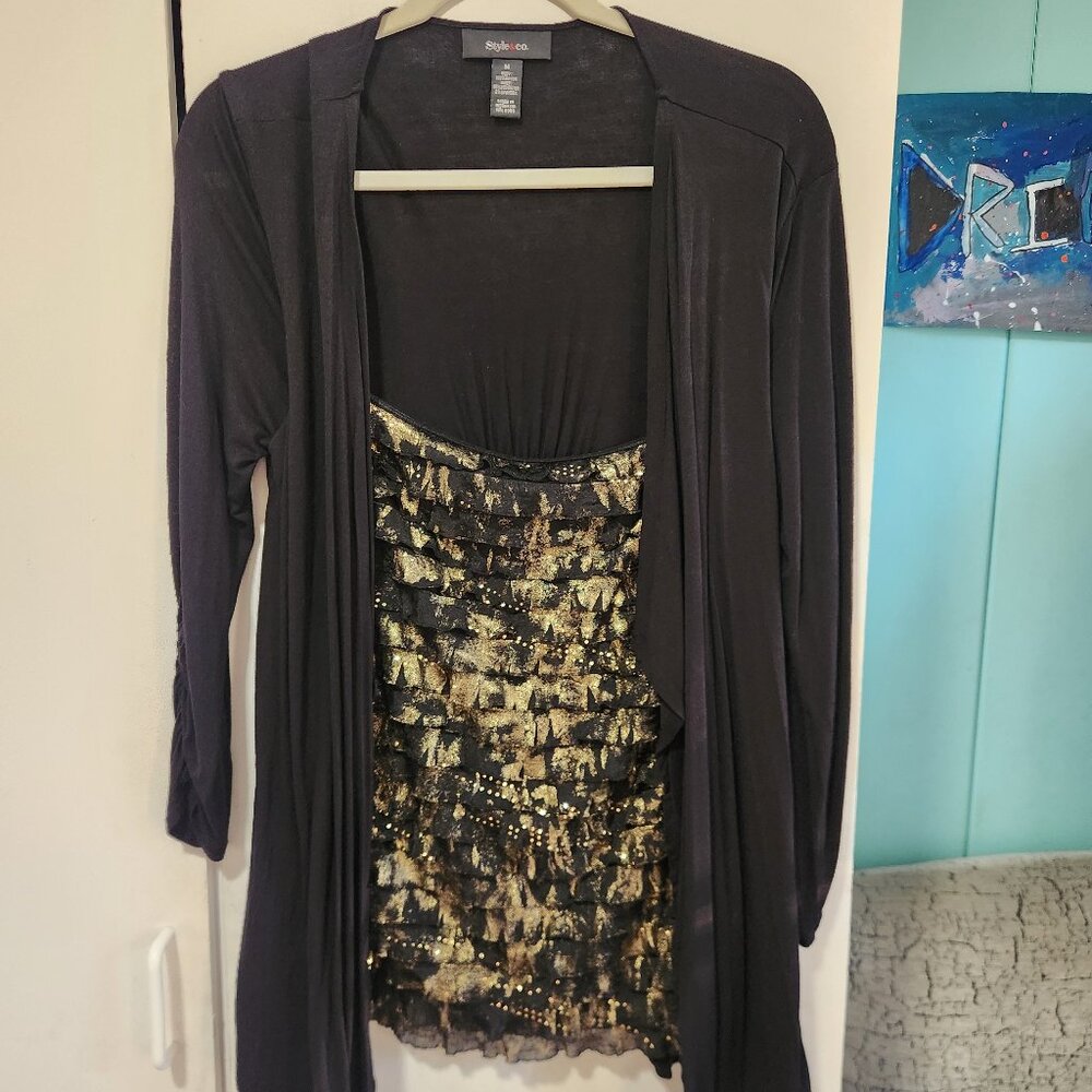 Style & Co. M Dressy Layed Top